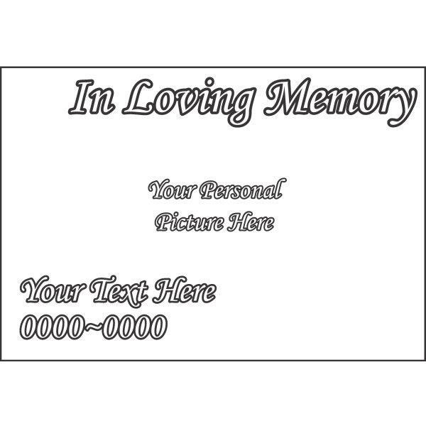 Custom Image in Loving Memory Full Color Circle Rectangle Vinyl Wall Decal Or Car Sticker - Ilmfullcolorrectangletempet