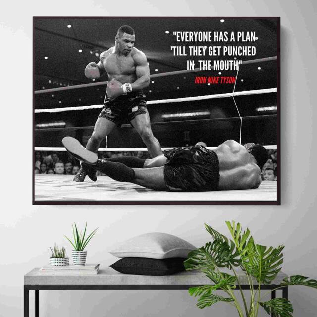 Iron Mike Tyson Canvas - Boxing Sport Quote Art - image 1