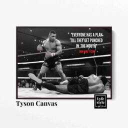 Iron Mike Tyson Canvas - Boxing Sport Quote Art - thumbnail 2