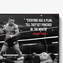 Iron Mike Tyson Canvas - Boxing Sport Quote Art - thumbnail 3