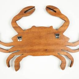 Crab Wall Decor, Hangings Art, Wood Carving, Nautical, Beach Kitchen Restaurant Gift For Dad, Birthday - thumbnail 4
