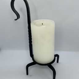 Hand Forged Claw Pillar Candle Holder - Blacksmith Metal Home Decor, Rustic Industrial Stand, Unique Handmade Gift - thumbnail 4