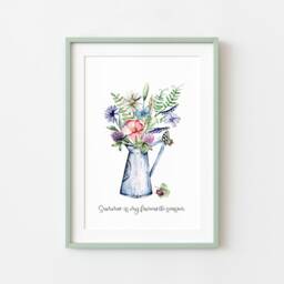 Wildflower Bouquet Summer Print Unframed Floral Wall Art - thumbnail 3