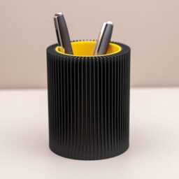 Black & Neon Pen Pot Bright Colour Desk Organiser & Storage - thumbnail 3