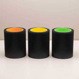 Black & Neon Pen Pot Bright Colour Desk Organiser & Storage - thumbnail 4