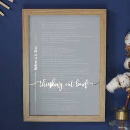 Custom Foil Song Lyrics Print, Metallic First Dance Wall Art, Personalised Wedding Anniversary Gift - thumbnail 2