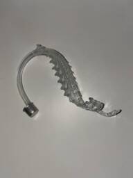 Low Transparent Leaf, in Murano Blown Glass, Spare Part For Chandeliers