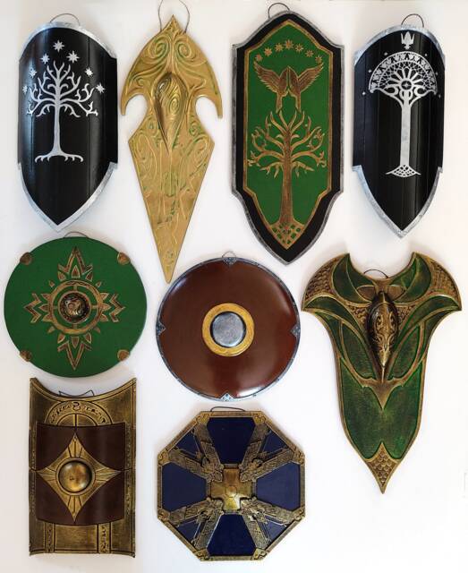 Mini Shield Collection - 4 Pcs Wall Decor, Tolkiens, Birthday, Christmas, Gift, Ornaments, White Tree, Rohirrim, Dwarf - image 1