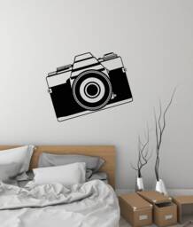 Photo Camera Vinyl Wall Decal Photography Girl Room Home Decor Photographer Studio Stickers Mural 3042Di - thumbnail 1