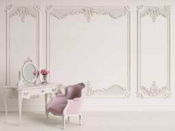 3D Cornice Wall Mural, European Decor, Peel & Stick Wallpaper - thumbnail 1