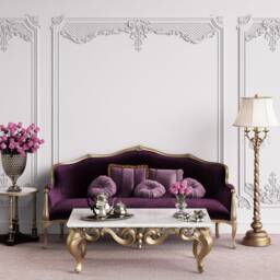 3D Cornice Wall Mural, European Decor, Peel & Stick Wallpaper - thumbnail 2