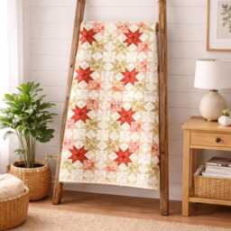 "Autumn Breeze Quilt Pattern - Patchwork Throw - 66"" X 82" - thumbnail 4