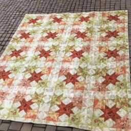 "Autumn Breeze Quilt Pattern - Patchwork Throw - 66"" X 82" - thumbnail 2