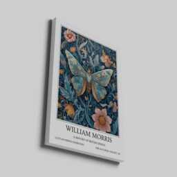 Blue Butterfly William Morris Wall Art Vintage Poster, Floral Art Print - thumbnail 2