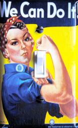 Rosie The Riveter, Switch Plate Cover, Wall Plate, Single/Double, Home Decor - thumbnail 1