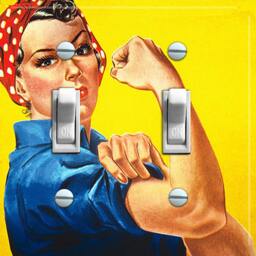 Rosie The Riveter, Switch Plate Cover, Wall Plate, Single/Double, Home Decor - thumbnail 2