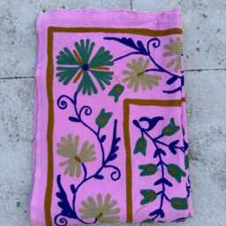 Handcrafted Cotton Suzani Quilt - Artisan Embroidery, Bohemian Home D??cor, Decorative Reversible Throw - thumbnail 4