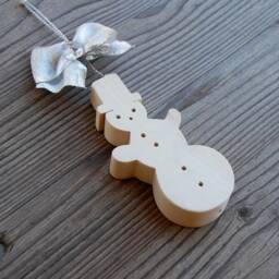 Wooden Snowman Christmas Winter Wall Window Decoration - thumbnail 2