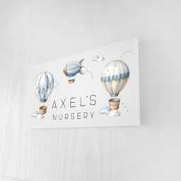 Boys Nursery Door Sign Personalised Name - Pastel Theme, Foam Board, Indoor Wall Decor - thumbnail 3