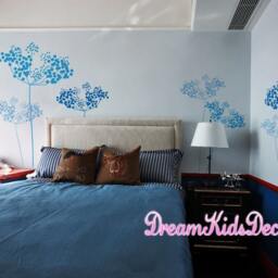 Dandelions Vinyl Wall Decal With Butterflies, Floral Decor - thumbnail 3