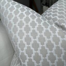 Elegant Geometric Jacquard Cushion Cover, Grey Dove Pillow Modern Contemporary Home, Neutral Tones Cover Wotton Ashley Wilde - thumbnail 2