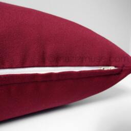 Burgundy Sunbrella?? Outdoor Pillow Cover, Cherry Red Throw Cushions For Patio & Deck Chairs, Modern Toss Pillows By Mazizmuse - thumbnail 3