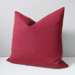 Burgundy Sunbrella?? Outdoor Pillow Cover, Cherry Red Throw Cushions For Patio & Deck Chairs, Modern Toss Pillows By Mazizmuse - thumbnail 1