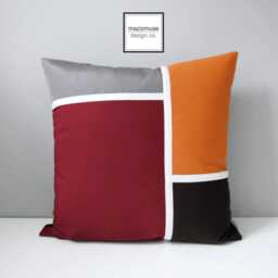 Burgundy Sunbrella?? Outdoor Pillow Cover, Cherry Red Throw Cushions For Patio & Deck Chairs, Modern Toss Pillows By Mazizmuse - thumbnail 4