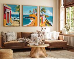 Set Of 3 Puerto Rico Posters, Travel Prints, Art, Tropical Decor, Caribbean Wall North American Gift - thumbnail 1