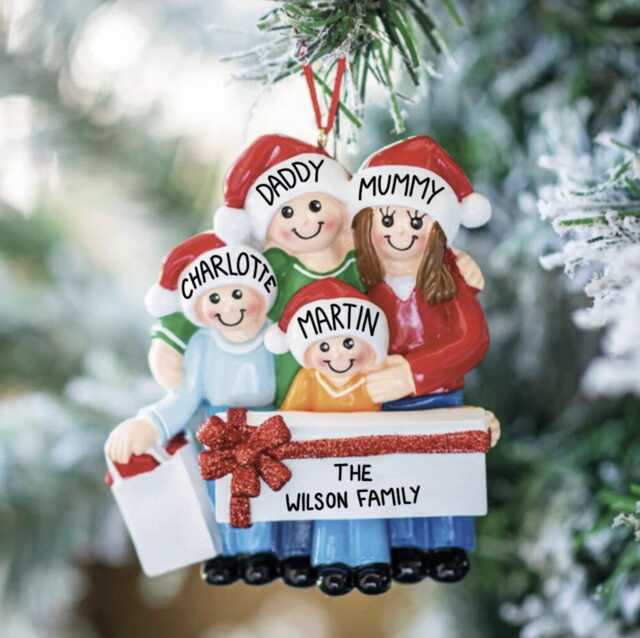 Personalized Christmas Family Decoration Resin Keepsake - image 1