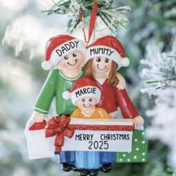 Personalized Christmas Family Decoration Resin Keepsake - thumbnail 2