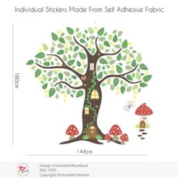 Fairy Tree Wall Decals Magical Nursery Decor, Woodland Stencil - thumbnail 2
