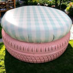 Colourful Tyre Seats - Tables Reclaimed Garden Furniture The Bridge - thumbnail 3