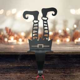 Steel Cheeky Christmas Elf Stocking Holder Hook - thumbnail 2