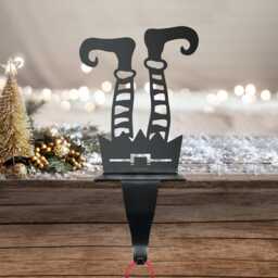 Steel Cheeky Christmas Elf Stocking Holder Hook - thumbnail 4