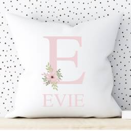Personalised Cushion For Girls Room, Kids Cover, Name Decor, Flower Nursery Accessories, Floral Baby Gift, Girl - thumbnail 4