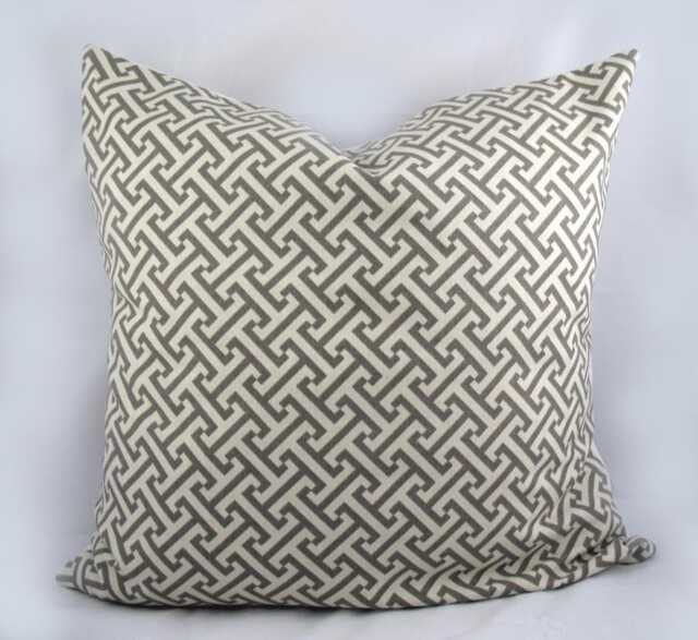 Waverly -Cross Section Charcoal, Grey - Decorative Pillow Cushion Covers Accent Throw - image 1