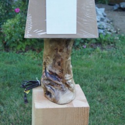 Driftwood Table Lamp Salvaged Wood - thumbnail 3