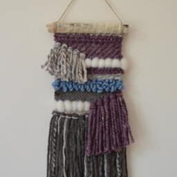 Woven Wall Hanging, Baby Shower Gift, Nursery Decor, Housewarming Hand Woven, Tapestry, Fibre Art, Textile Art - thumbnail 2
