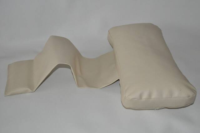 Cream Faux Leather Hanging Armchair Sofa Headrest Bolster Cushion With Inner Pad - image 1