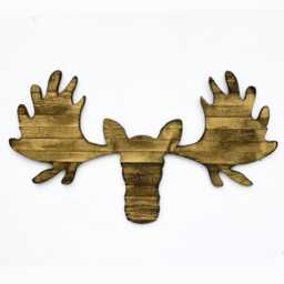 Rustic Wooden Moose Head Wall Art - Lodge Decor, Customizable 27 Color Palette - thumbnail 2