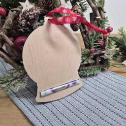 Personalised Christmas Money Holder, Stocking Filler Cash Gift, Holder Tree Ornament, Xmas Custom Wallet - thumbnail 4