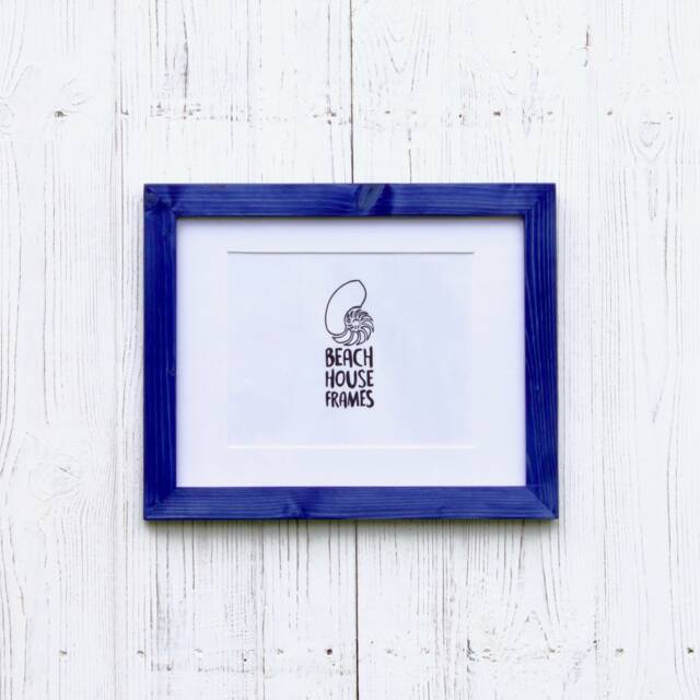 Blue Picture Frames - Photo Frame A2, A3, A4, A5, 5x5, 5x7, 6x6, 6x8 , 8x10, 11x14 Handmade in UK High Quality - image 1