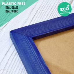 Blue Picture Frames - Photo Frame A2, A3, A4, A5, 5x5, 5x7, 6x6, 6x8 , 8x10, 11x14 Handmade in UK High Quality - thumbnail 2