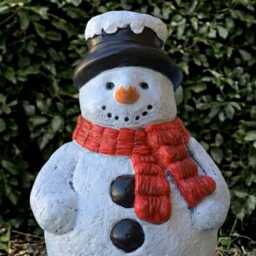 Fantasy Snowman Statue Outdoor Figurine Cement Sculpture Garden & Home Ornament Snowman Lover Gift Christmas Decoration - thumbnail 4