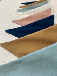 Linen Bunting - Unisex Nursery Baby Shower Decor Wall Hanging Room Birthday Garland Neutral - thumbnail 1