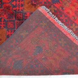 3'3x4'9 Ft Red Afghan Outdoor Rug, Turkmen Oriental Geometric Khal Mohammedi Bukhara Handmade Livingroom D??cor Office Rug - thumbnail 4