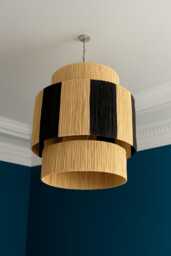 Handmade Moroccan Raffia Lampshade - Coastal Boho Light Shade For Natural Home Decor - thumbnail 1