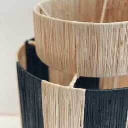 Handmade Moroccan Raffia Lampshade - Coastal Boho Light Shade For Natural Home Decor - thumbnail 3