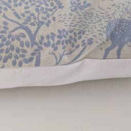 "Blue Woodland Animals Stag Rabbit Fox Hedgehog Cushion Cover 14"" 16"" 18"" 20" - thumbnail 2